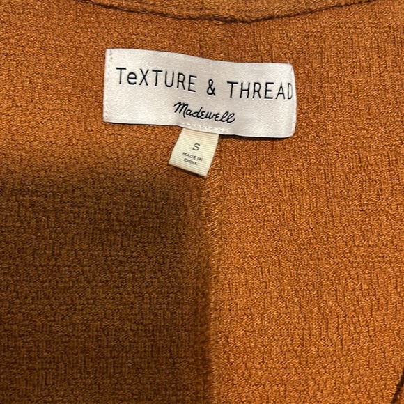 Madewell Texture & Thread Rust Wrap Dress - Picture 4 of 4